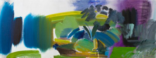 ‘Fen Dyke, No. 3,’ an oil painting by Modern British artist Ivon Hitchens, which will be on display in a selling exhibition at the Goldmark Gallery in Uppingham, Leicestershire for three weeks from March 15. Image courtesy Goldmark Gallery.